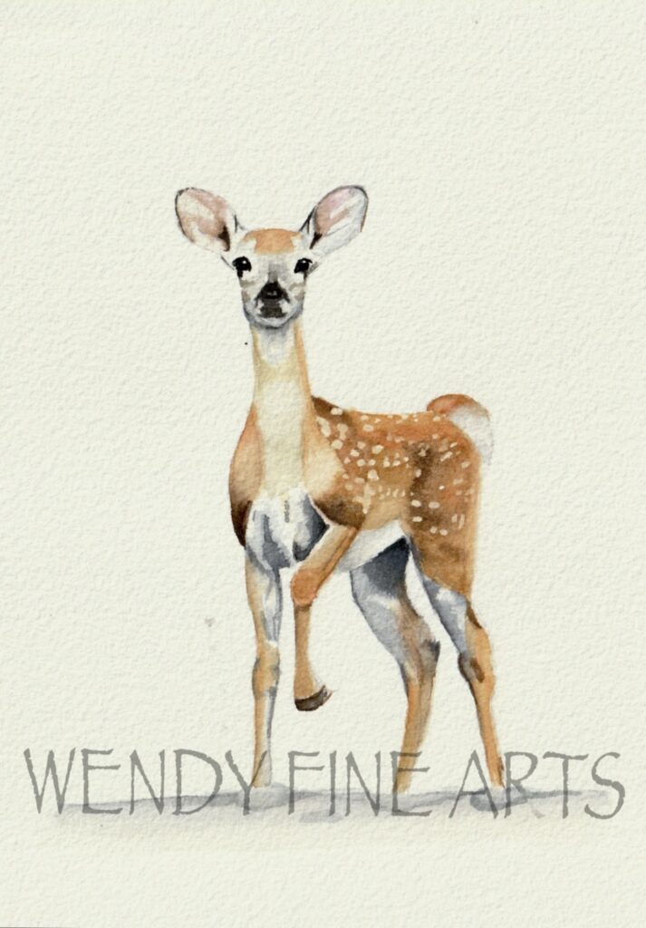 Familie van Bambi Aquarel A5 Wendy Fine Arts